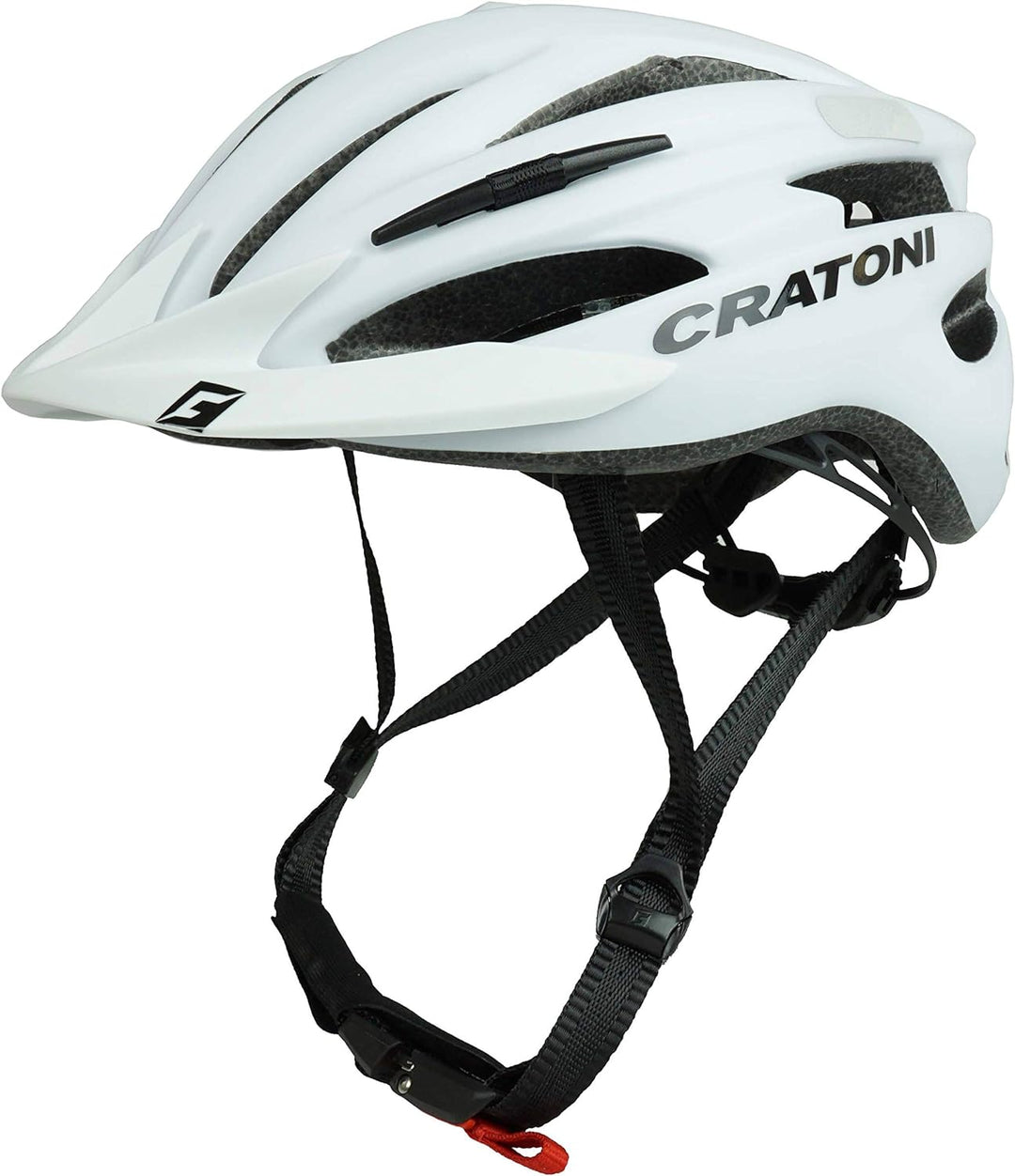 Cratoni Fahrradhelm Pacer, White matt - Reflektor, Gr. S-M (54-58 cm)