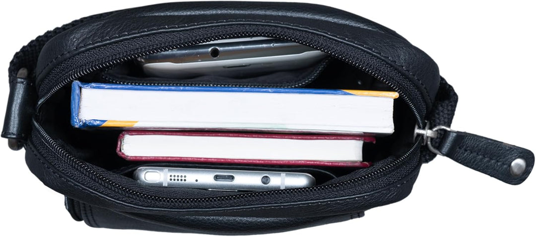 STILORD 'Brandon' Herrentasche Leder Braun Umhängetasche klein Schultertasche Männer 7 Zoll Tablet H