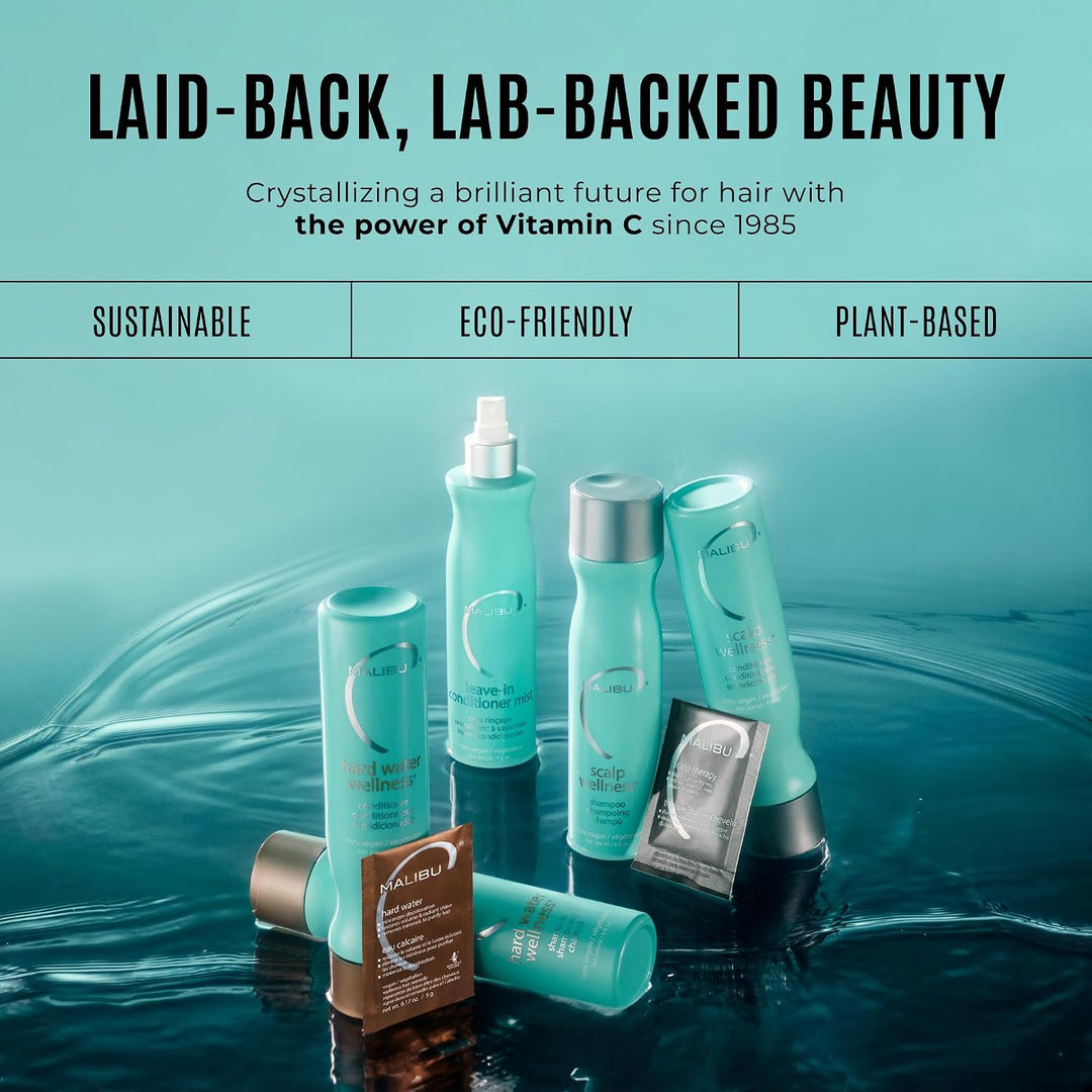 Malibu C Hard Water Wellness Kollektion (Shampoo 266ml + Conditioner 266ml + Color Lock Maske 4 x 5