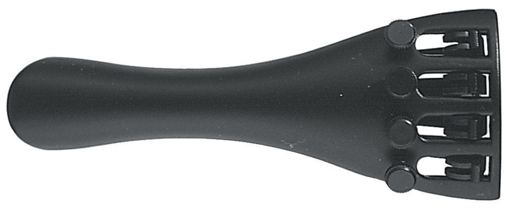 Wittner Violin Saitenhalter 4/4, 4 Feinstimmer, Feinstimmerschrauben schwarz, Leichtmetall Leichtmet