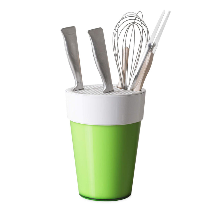 Omada Design Messer aus Polypropylen, 16,5 x 22 cm, Made in Italy, Messerhalter mit Praktischen und