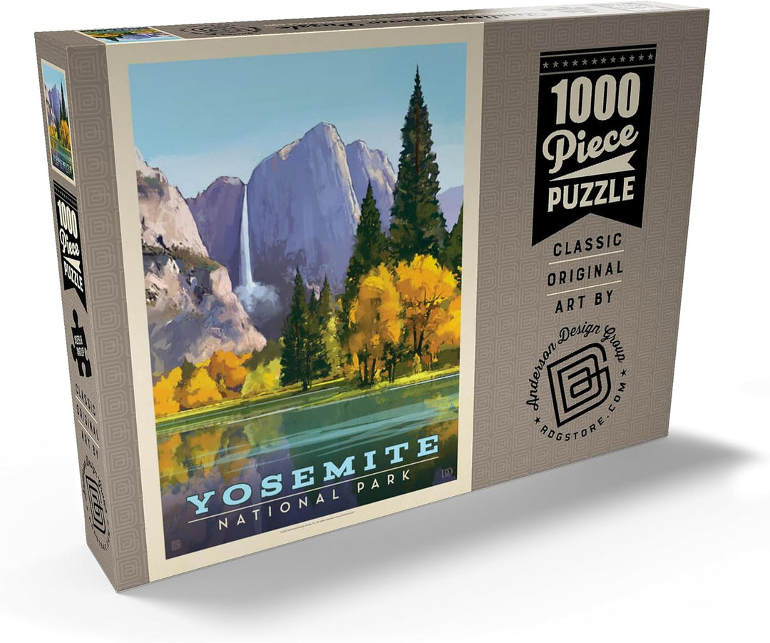 Yosemite National Park: Golden Vista, Vintage Poster - Premium 1000 Teile Puzzle - MyPuzzle Sonderko