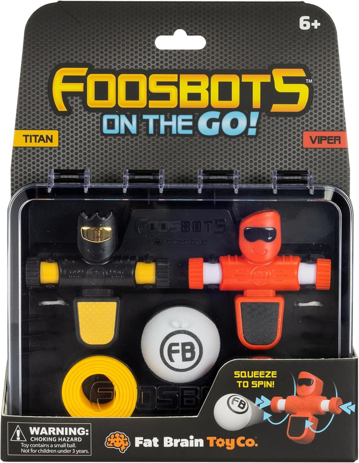 TOMY Fat Brain Toys Foosbots 2er-Pack - Das fussballthemenorientierte, rasante Tischspiel für 2 Spie