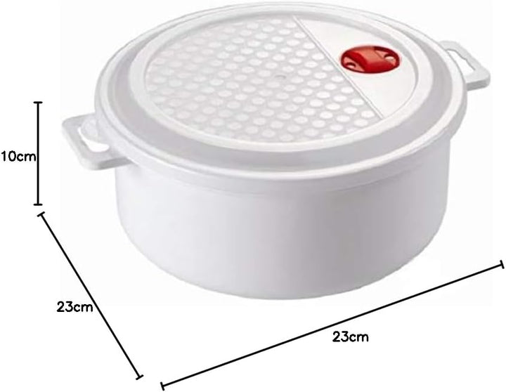 Heidrun 6 Stück MICROKASSEROLLE mit Deckel + Ventil - 3,0 Ltr, Ø 23 cm, höhe 10 cm