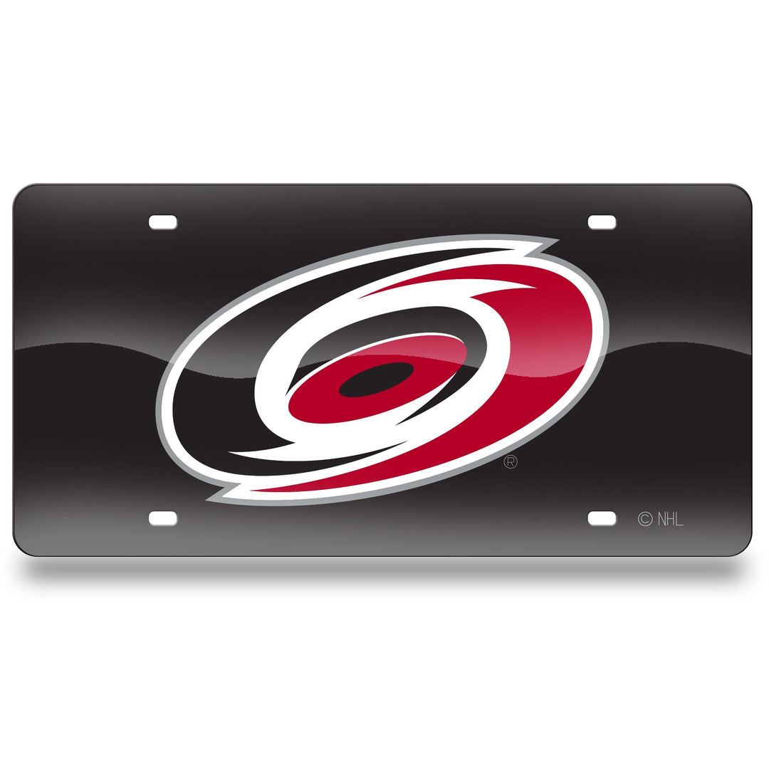 Rico Industries Unisex-Erwachsene Lasereingelegtes Metall-Kennzeichen-Etikett NHL Carolina Hurricane