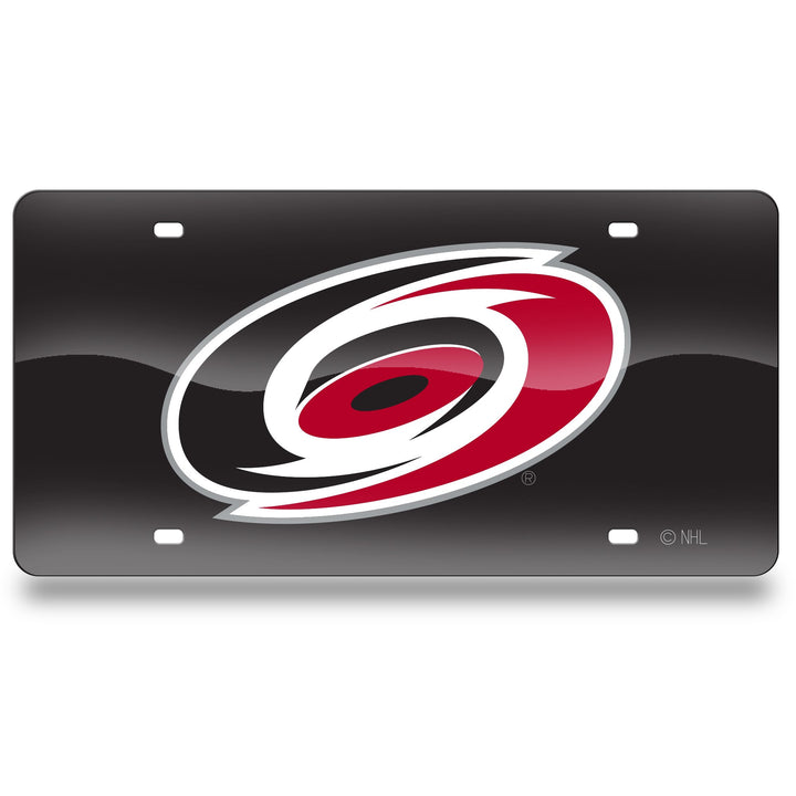 Rico Industries Unisex-Erwachsene Lasereingelegtes Metall-Kennzeichen-Etikett NHL Carolina Hurricane