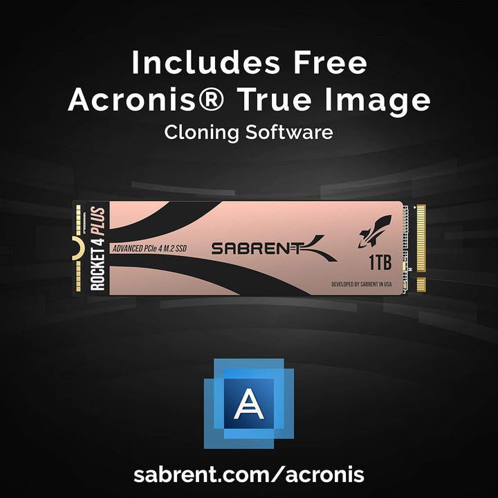 Sabrent M.2 NVMe SSD 1TB Gen 4, Internes Solid State 7000 MB/s Lesen, PCIe 4.0 intern Festplatte Für