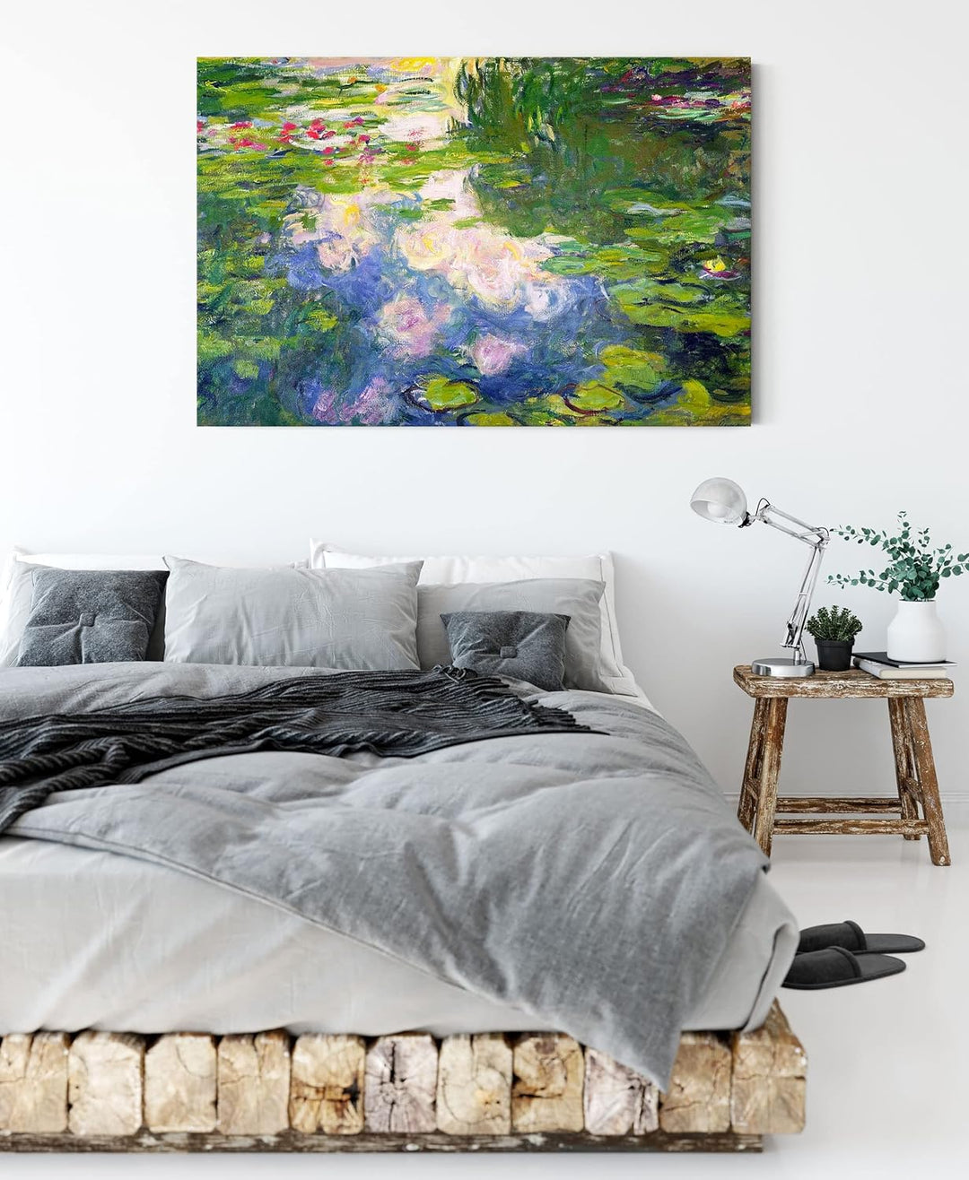 Claude Monet - Seerosen II als Leinwandbild / Grösse: 100x70 cm / Wandbild / Kunstdruck / fertig bes