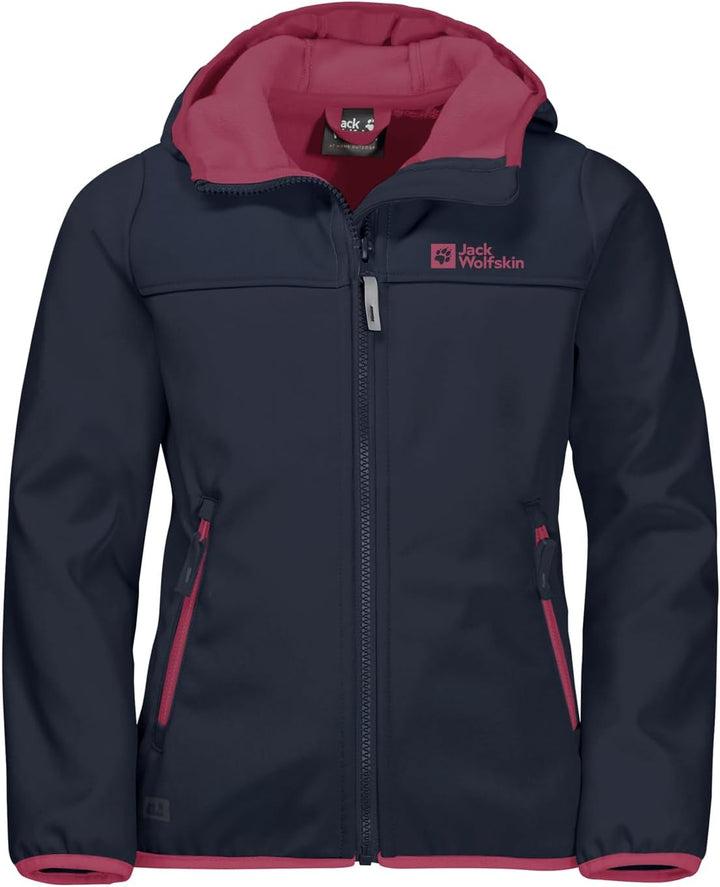 Jack Wolfskin Fourwinds Jacke für Kinder, Softshelljacke, Unisex, Kinder 128 night blue, 128 night b