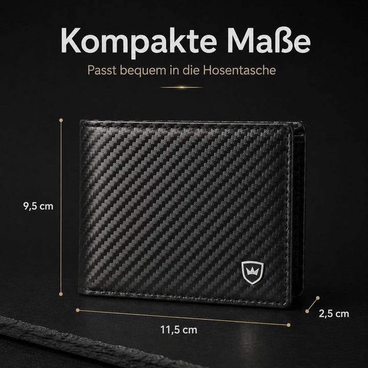 Kronenschein® Geldbörse Herren Leder mit RFID Schutz I Echtleder Portemonnaie gross I Geldbeutel für