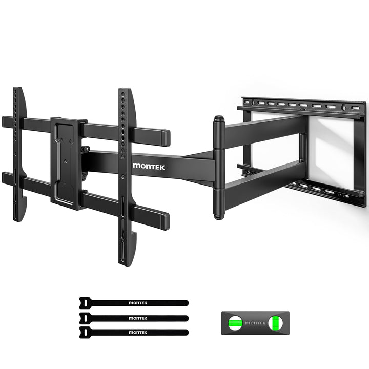 monTEK Langarm 1067mm TV Wandhalterung für 43-80 Zoll Bildschirme bis 50 kg, ausziehbare Wandhalteru