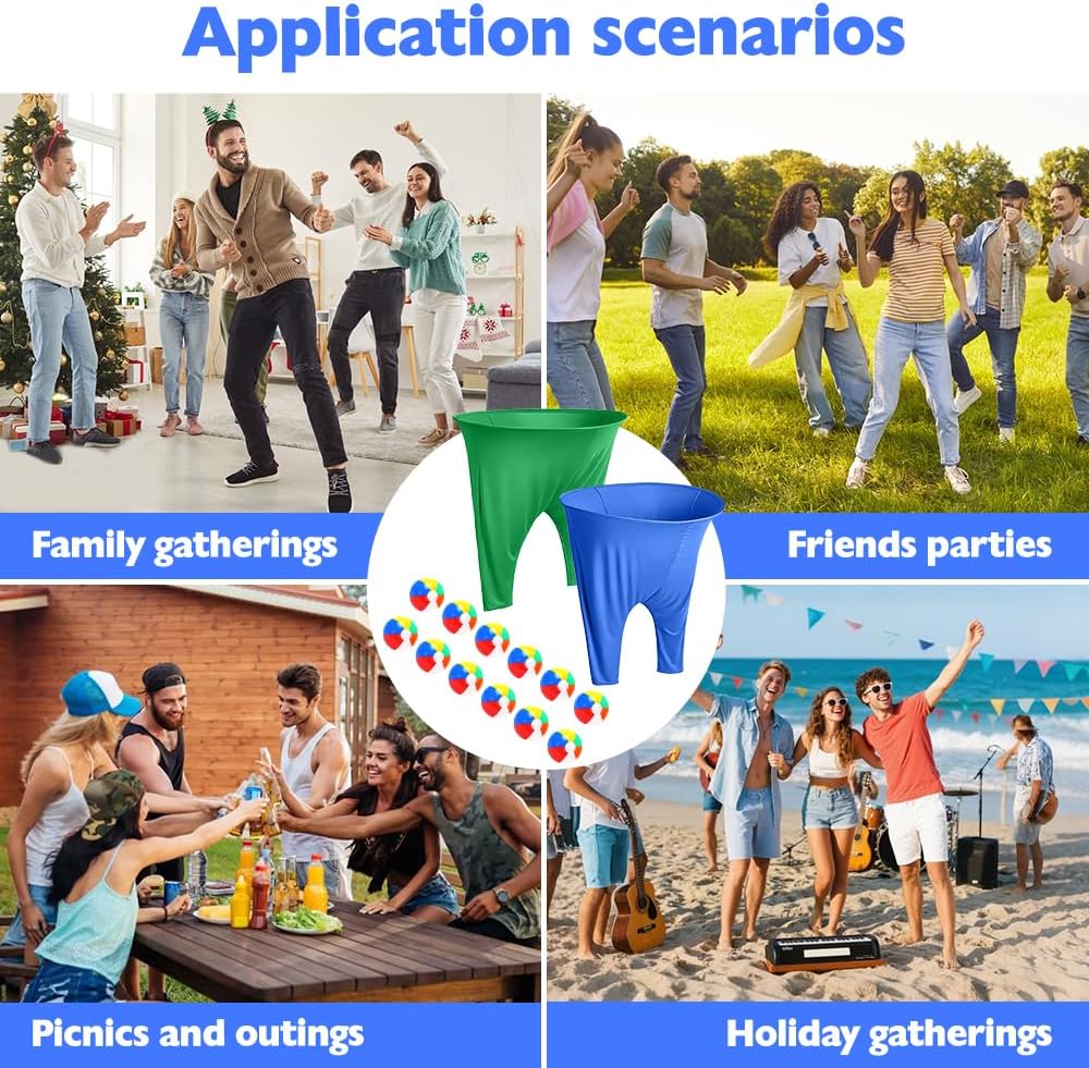 2 Stück Granny Pants Wurfspiel, Granny Pants Yard Game für Erwachsene und Kinder, mit 12 Hüpfbällen