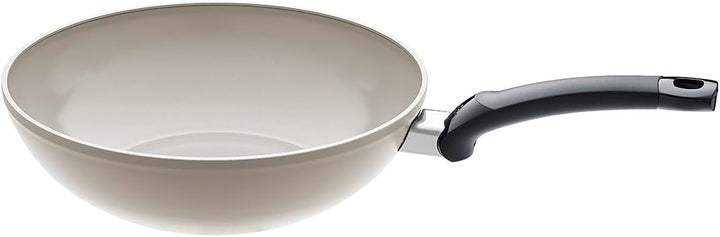 Fissler Ceratal / Aluminium-Wok (Ø 28 cm, 3,7 L) Keramik-Bratpfanne beschichtet antihaftend, hoher R
