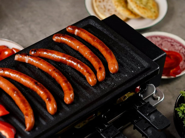 CUSIMAX Raclette Grill, Raclette mit Antihaft-Grillplatte und einstellbare Temperaturregelung, Racle