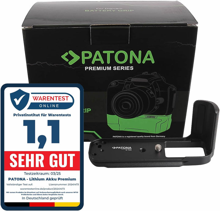 PATONA 1474 Handgriff - kompatibel mit Fujifilm X-T10 X-T20 X-T30 Aluminium Schnellwechselplatte L-H