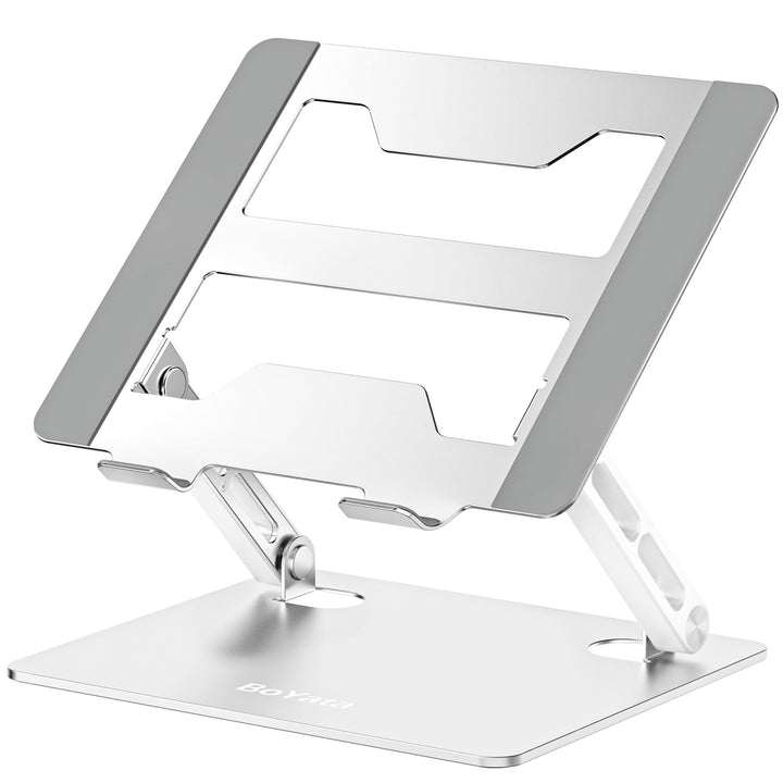 BoYata Laptop Ständer Höhenverstellbar, Ergonomischer Notebook Ständer, Belüfteter Laptopständer für