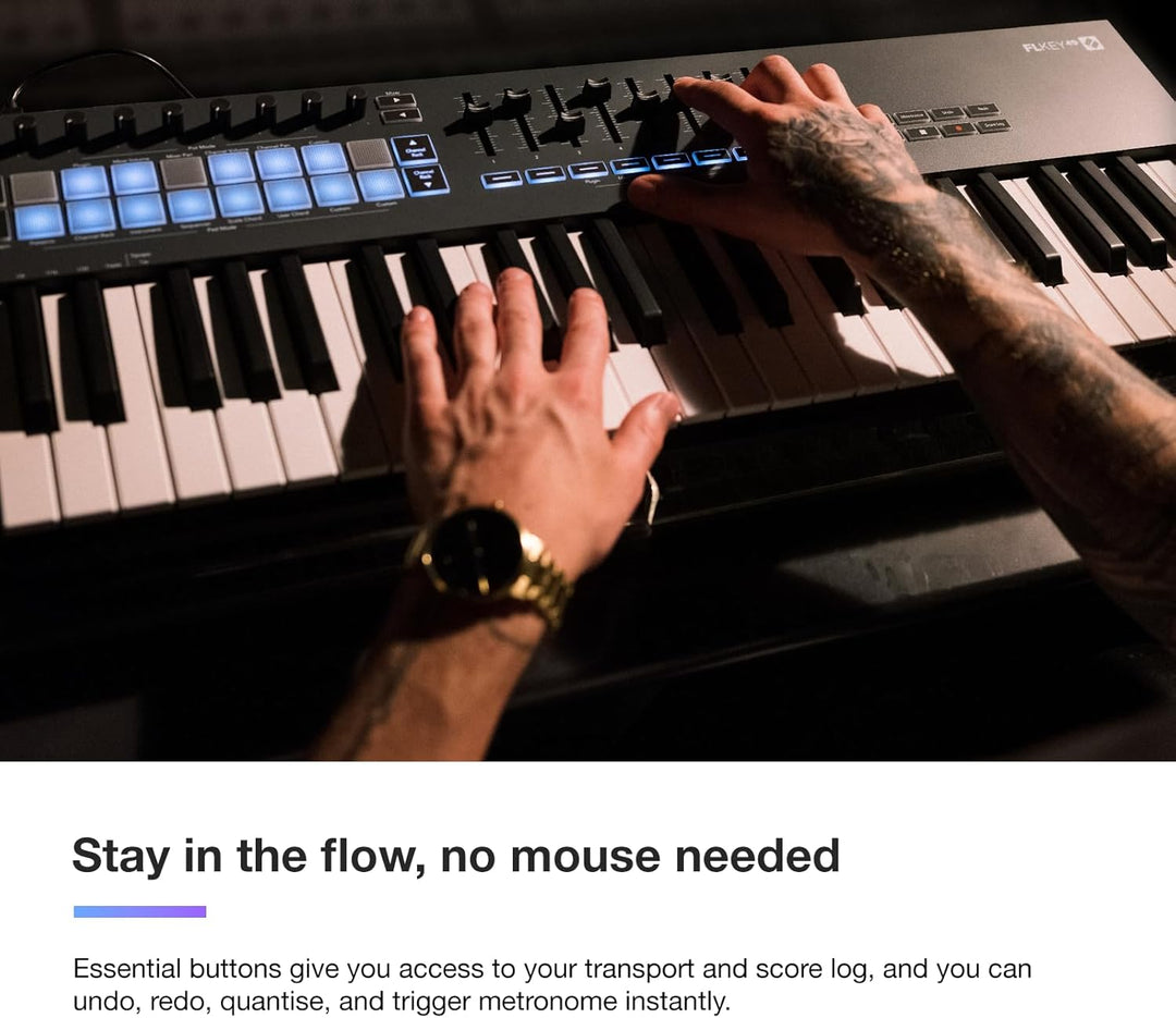 Novation FLkey 61 MIDI-Controller-Keyboard — Nahtlose Integration in FL Studio, mit Akkord- und Skal