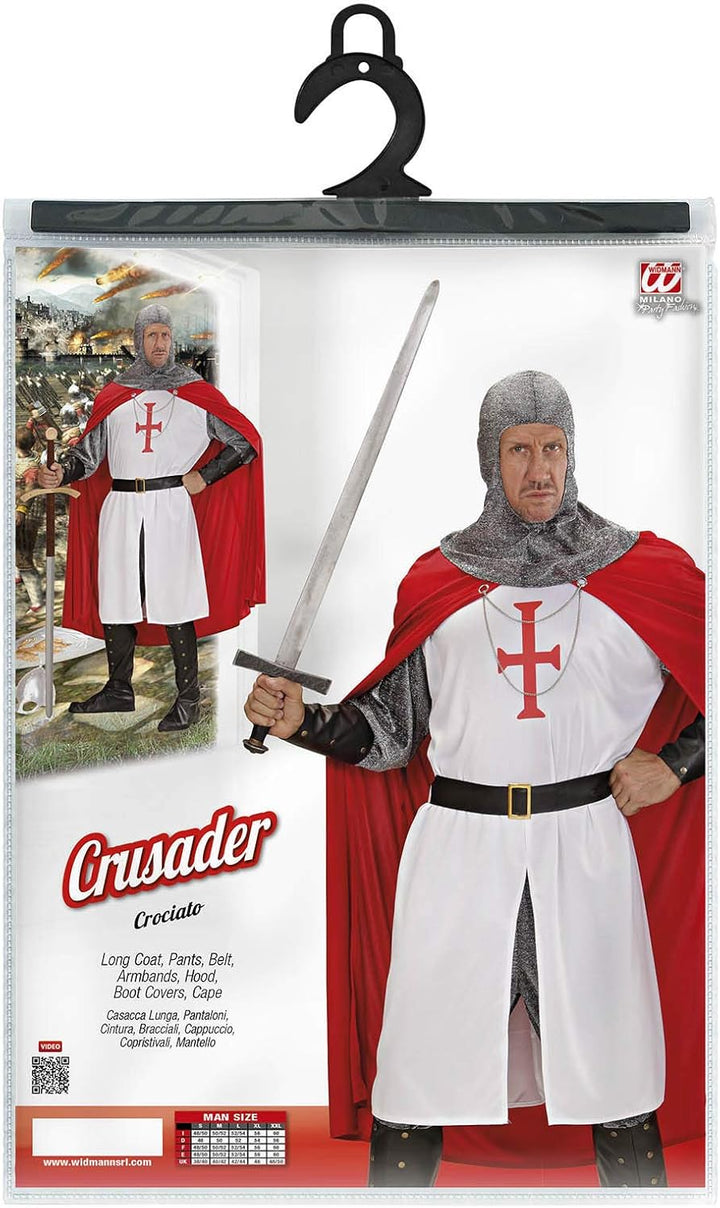 "CRUSADER" (long coat, pants, belt, armbands, helmet, boot covers, cape) - (XXL), XXL