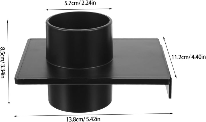 Zerodeko Staubabscheider Absperrschieber Vakuum Absperrschieber aus Abs 57mm Schwarz für Staubabsche