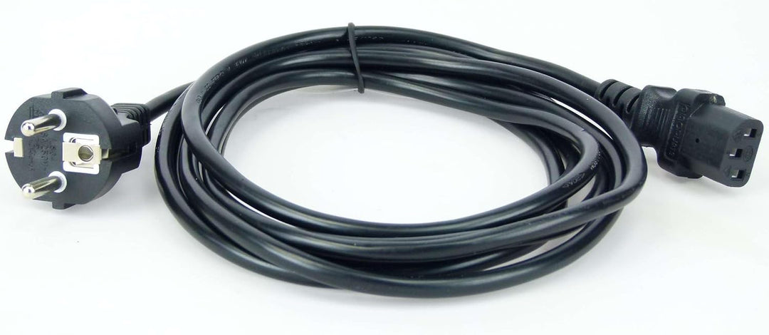 2 Stück Adam Hall 3 m Kaltgerätekabel Netzkabel schwarz 3 x 0,75 mm² CEE 7/7 - C13, K3PKD 0300 3 m K