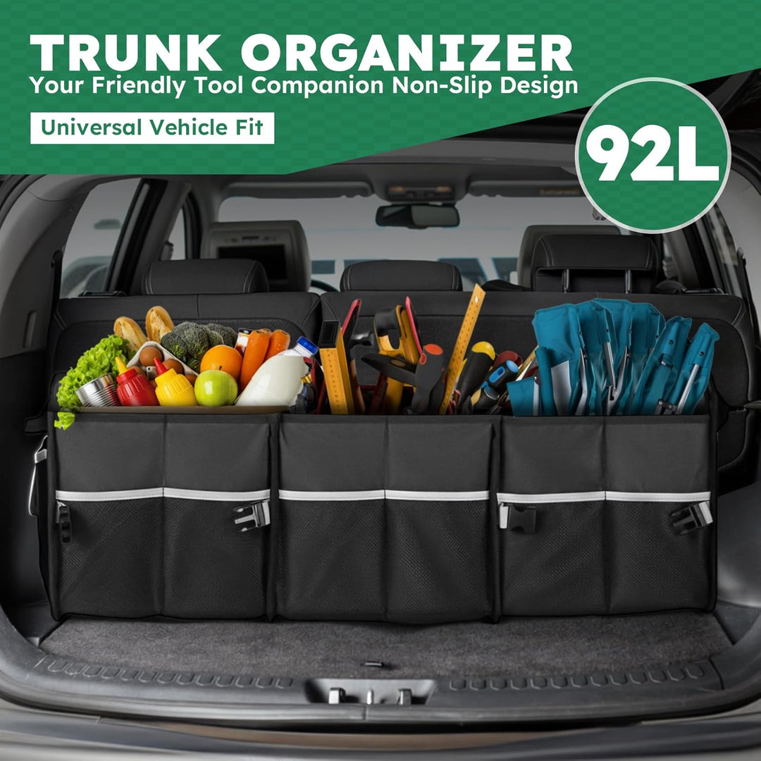 Robuster Kofferraum-Organizer mit grosser Kapazität, Multifach-Aufbewahrungsbox für SUV, Kombi & Kle
