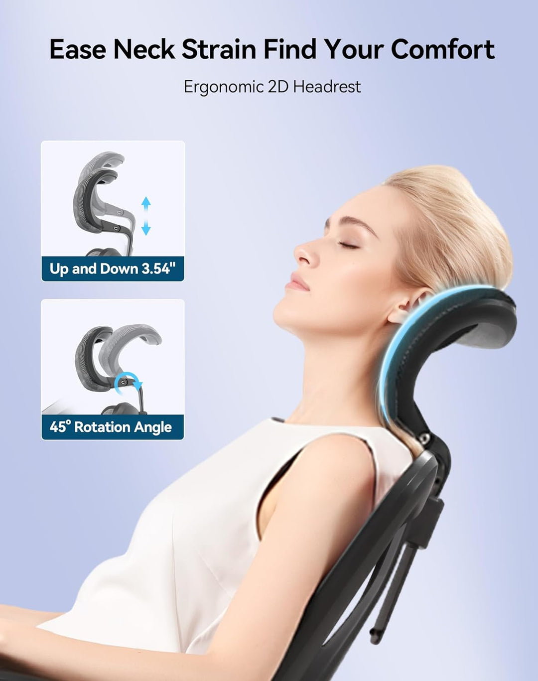 SIHOO Ergonomischer Bürostuhl, Chefsessel mit 3D verstellbare Armlehne und Lendenwirbelstütze, Hautf