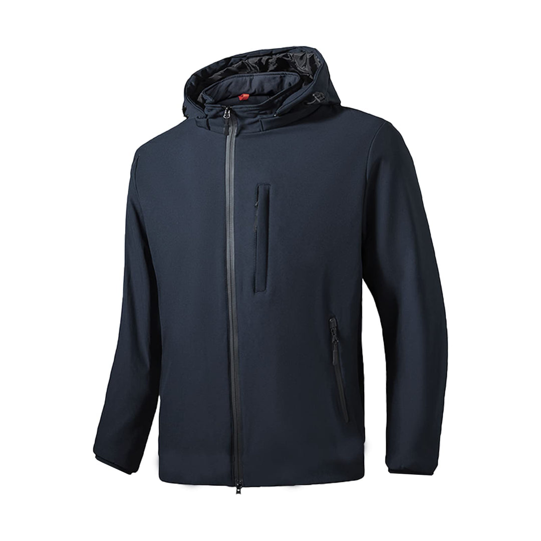 TONY BACKER Herren-Winterjacke, Softshelljacke, wasserdicht, winddicht, mit Kapuze, warme Jacke für