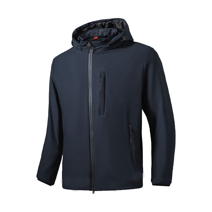 TONY BACKER Herren-Winterjacke, Softshelljacke, wasserdicht, winddicht, mit Kapuze, warme Jacke für