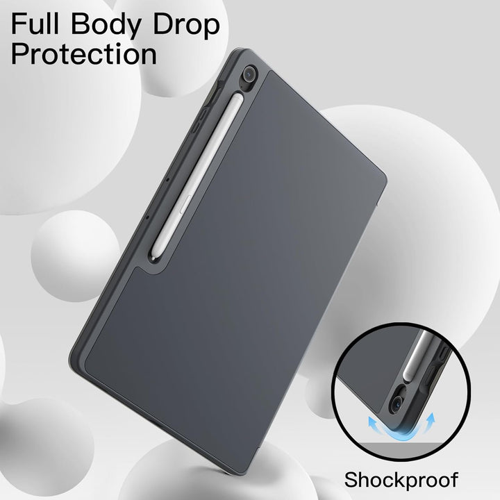 JETech Hülle für Samsung Galaxy Tab S10 FE Plus/S10 FE+ 13,1 Zoll mit S Pen Halter, Weiche TPU Tri-F