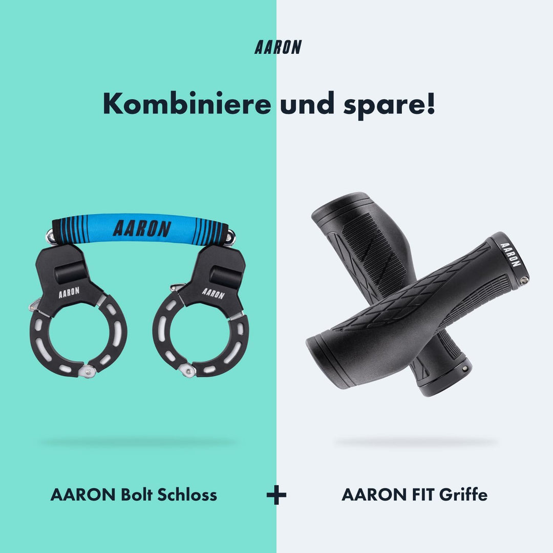 AARON Handschellenschloss für E-Scooter - Hochsicherheits-Design - Flexibles Fahrradschloss mit Stah