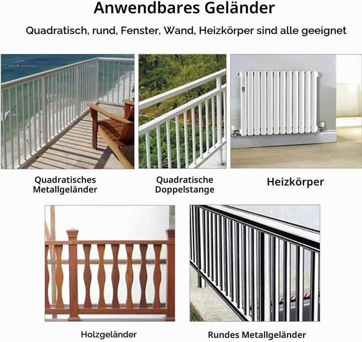 Gdmokle Klappbarer Balkonhängetisch Balkonklapptisch, 5-Fach höhenverstellbar, Aluminiumprofil-Tisch