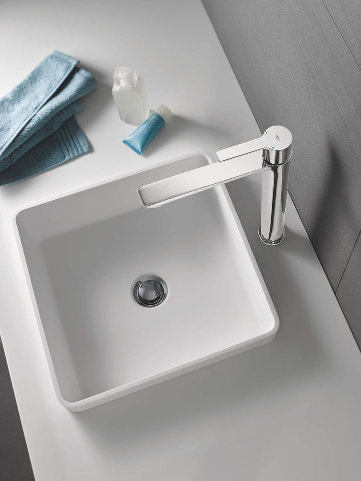 GROHE Lineare - Waschtischarmatur (wassersparend, glatter Körper, Einlochmontage, XL-Size), chrom, 2