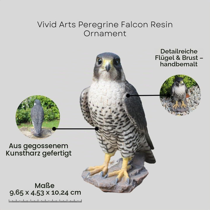 Vivid Arts XRL-PFAL-B Wanderfalke, Kunstharz Gartendeko