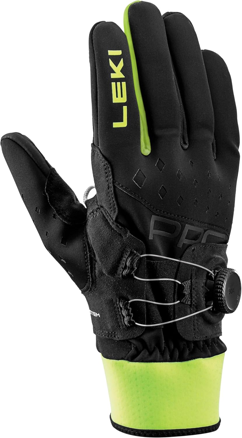 LEKI PRC Boa Shark Handschuhe EU 8,5 black-neon yellow, EU 8,5 black-neon yellow