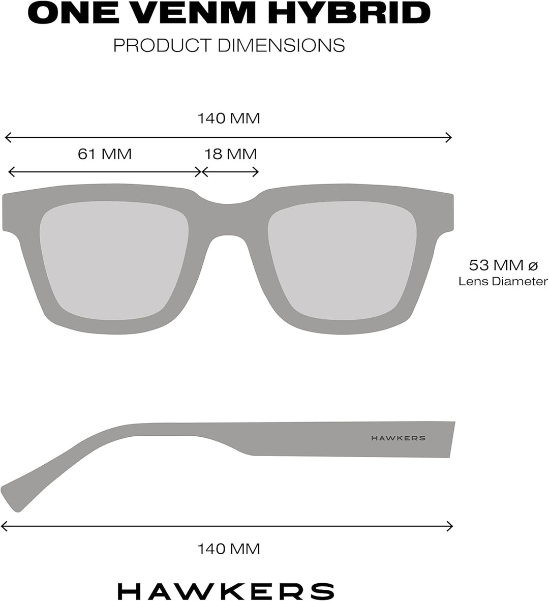 HAWKERS Herren One Hybrid Sonnenbrillen Chrom, Chrom
