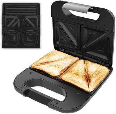 Cecotec Sandwichmaker Rock'nToast Combo. 800 W, 2 Sandwiches mit Edelstahl-Finish, 3 austauschbare P