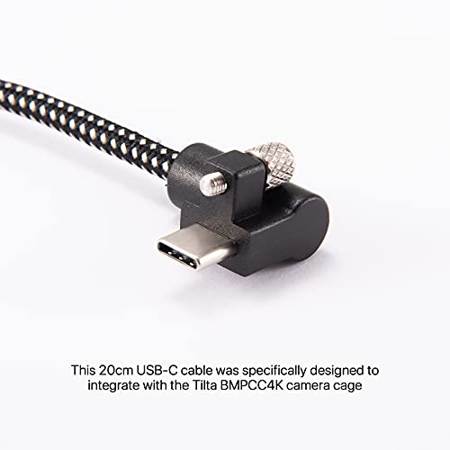 Tilta Kabel für BMPCC 4K, 90 Grad, 20 cm, Schwarz CB-USBC-20