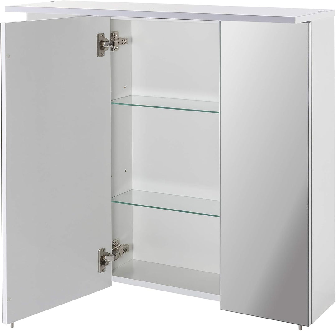 Schildmeyer Spiegelschrank, Holz, weiss, 70.5x16x73 cm, 70.5x16x73 cm