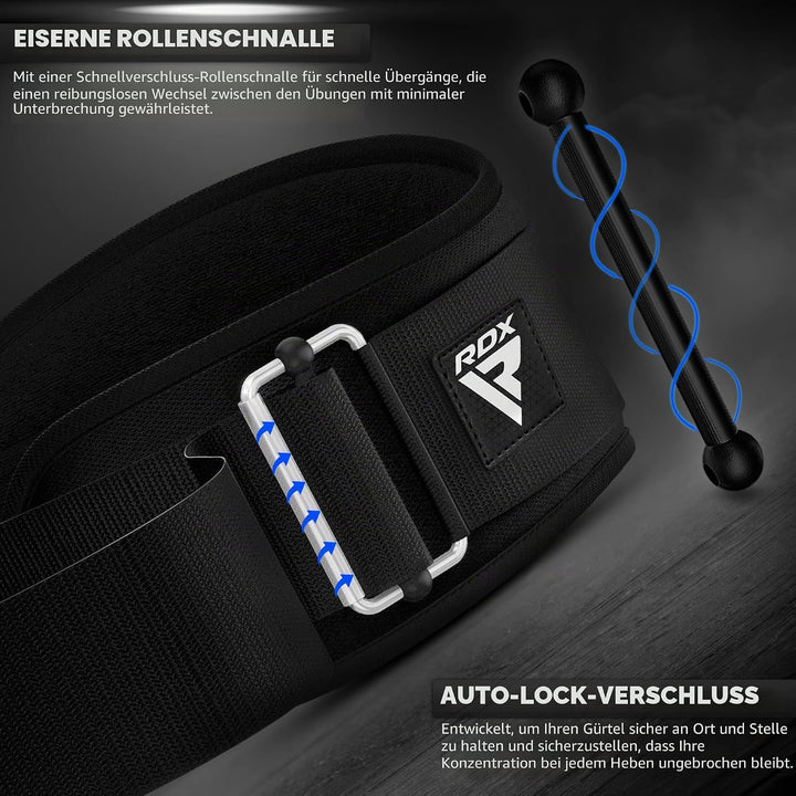 RDX 6.5” Gewichthebergürtel, Auto-Lock Trainingsgürtel, Krafttraining Powerlifting Fitness Bodybuild