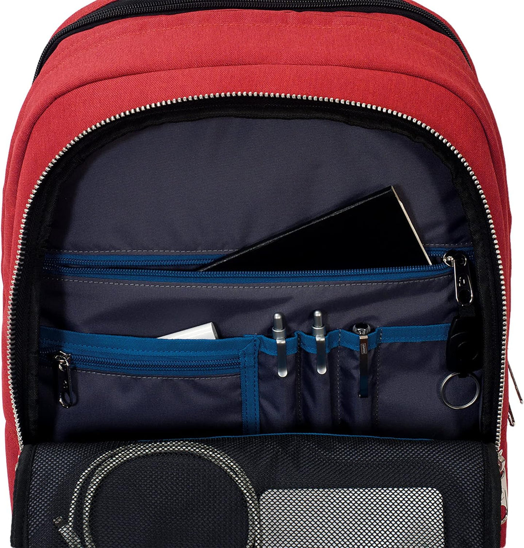 Invicta Biz L Bürorucksack - Rot - Laptopständer bis 15,6 Zoll - USB-Adapter - Arbeit Rot Iv L, Rot