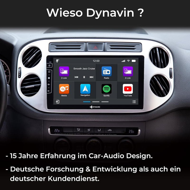 DYNAVIN Android Autoradio Navi Kompatibel für VW Golf 5 Plus | Tiguan 2007-2016, mit 4 * 100W DSP Ve