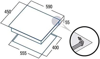 CCI 5003 BK - Gasherd mit Butangas und 3 Gaskochfeldern - 1 Dreifache Krone - Geeignet für das Koche
