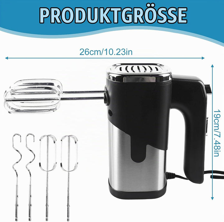 Handmixer, 800W 5 Geschwindigkeiten Mixer Handrührer, Elektrisch Handrührgerät Rührgerät Handmixer m