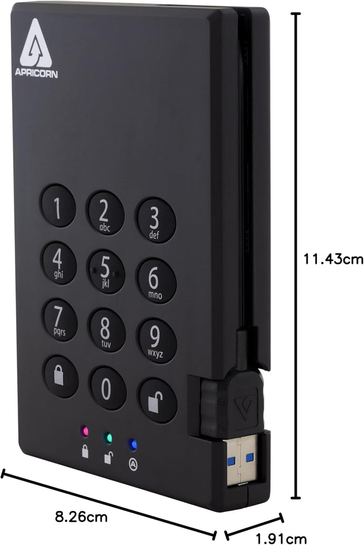 Apricorn HDD 500GB Padlock 500 GB, 500 GB