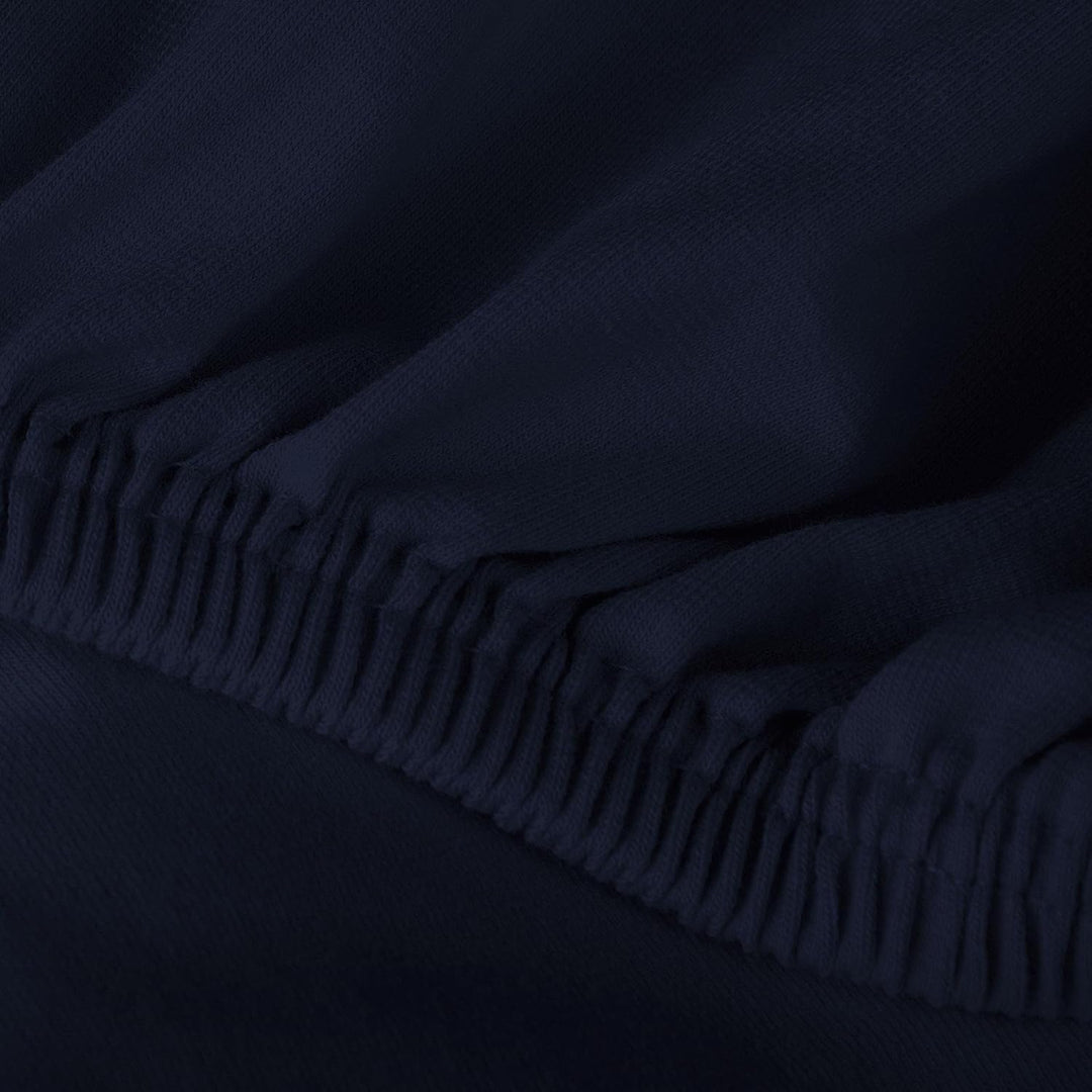 aqua-textil Exclusiv Spannbettlaken 140x200-160x220 cm dunkel blau Jersey Baumwolle 230g/qm Spannbet