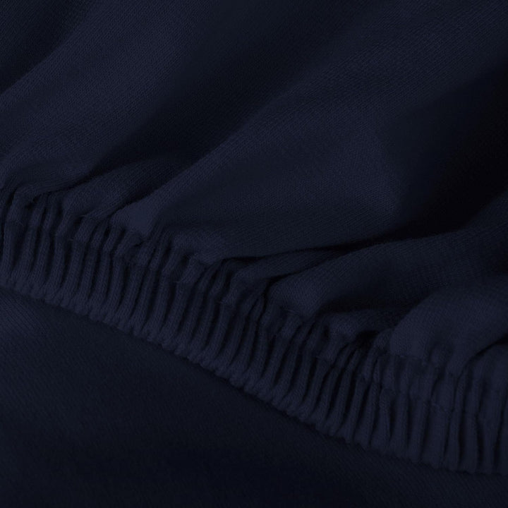 aqua-textil Exclusiv Spannbettlaken 140x200-160x220 cm dunkel blau Jersey Baumwolle 230g/qm Spannbet