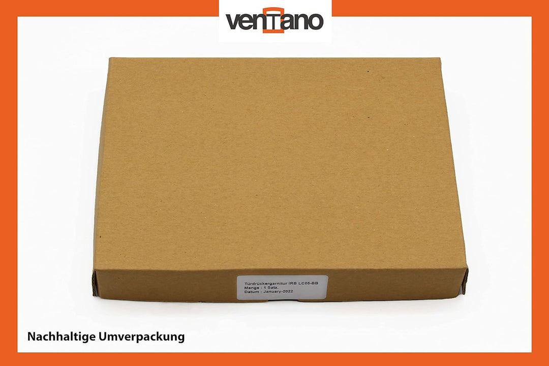 Ventano antiker Türbeschlag Türdrückergarnitur Türklinken und Rosetten für Zimmertüren (Buntbart) Mo