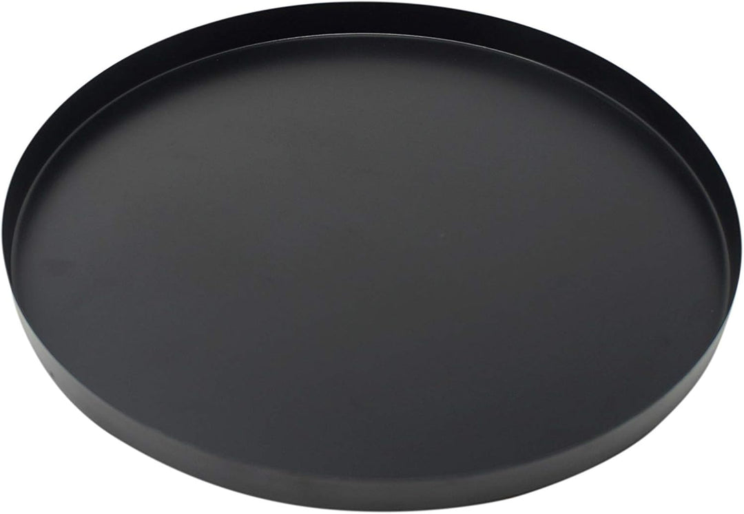 LaLe Living Dekotablett LEVI rund aus Eisen matt schwarz, Ø34 cm, Schwarz