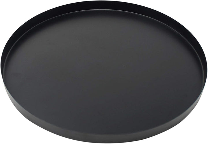LaLe Living Dekotablett LEVI rund aus Eisen matt schwarz, Ø34 cm, Schwarz
