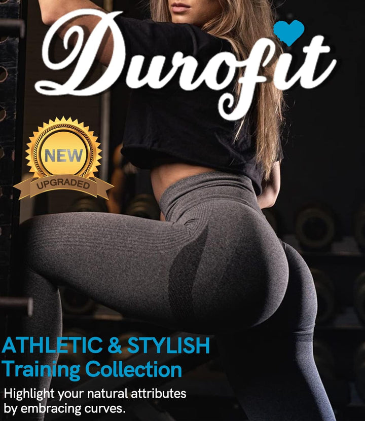 DUROFIT Scrunch Butt Sport Leggings Für Damen, High Waist Blickdicht Po Push Up Booty Leggings für S